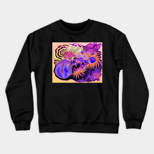 Neon Dragon With 4 Elements Variant 7 Crewneck Sweatshirt